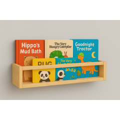 Etajera carti Montessori din lemn - 60 cm Lemn Natur