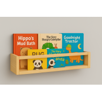 Etajera carti Montessori din lemn - 60 cm Lemn Natur