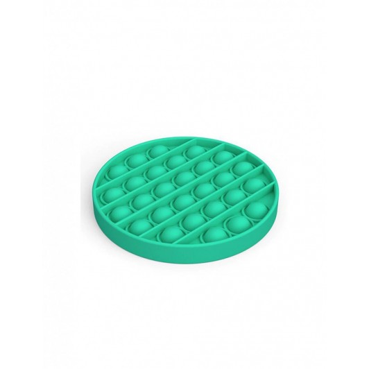 Jucarie POPIT 12 cm din silicon - verde - rotunda