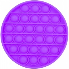 Jucarie POPIT din silicon 12 cm - mov - rotunda