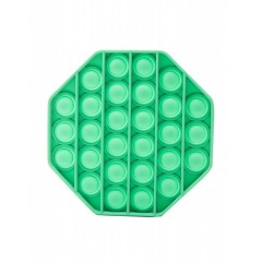 Jucarie POPIT din silicon 12 cm - verde - octogon