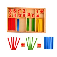 Joc matematic din lemn Montessori - cifre si betisoare