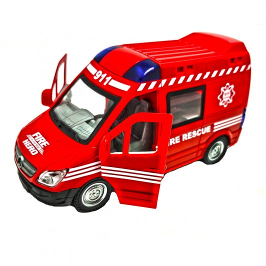 Ambulanta 22 cm cu sunete, lumini si radiocomanda