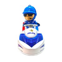 Motocicleta politie 20 cm si politist cu sunete si proiectie lumini