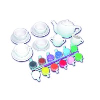 Set ceai din ceramica de pictat pentru copii
