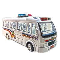 Autobuz politie cu sunete si lumini 27 cm