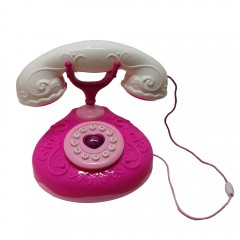 Telefon roz de epoca cu sunete si lumini
