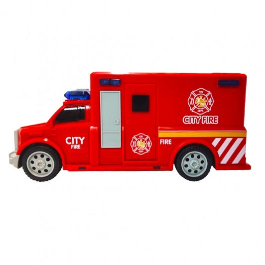 Ambulanta rosie 23 cm cu sunete si lumini