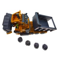 Buldozer transformers galben 23 cm cu sunete