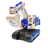 Excavator alb Transformers 20 cm cu lumini si sunete