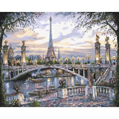 Set pictura pe numere "Paris - Tour Eiffel" 40x50 cm