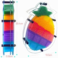 Jucarie PIN ART forma ananas multicolora 25x19 cm