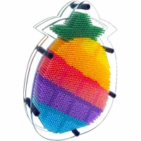 Jucarie PIN ART forma ananas multicolora 25x19 cm