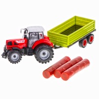 Tractor 55 cm cu remorca incarcata cu lemne