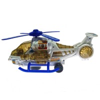 Elicopter alb politie 28 cm cu lumini 3D si sunete