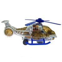 Elicopter alb politie 28 cm cu lumini 3D si sunete