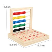Numaratoare din lemn cu 50 bile colorate si cuburi cu cifre si semne matematice Numaratoare din lemn cu 50 bile colorate si cuburi cu cifre si semne matematice