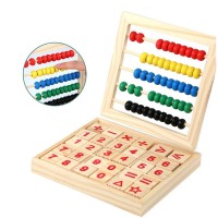 Numaratoare din lemn cu 50 bile colorate si cuburi cu cifre si semne matematice Numaratoare din lemn cu 50 bile colorate si cuburi cu cifre si semne matematice