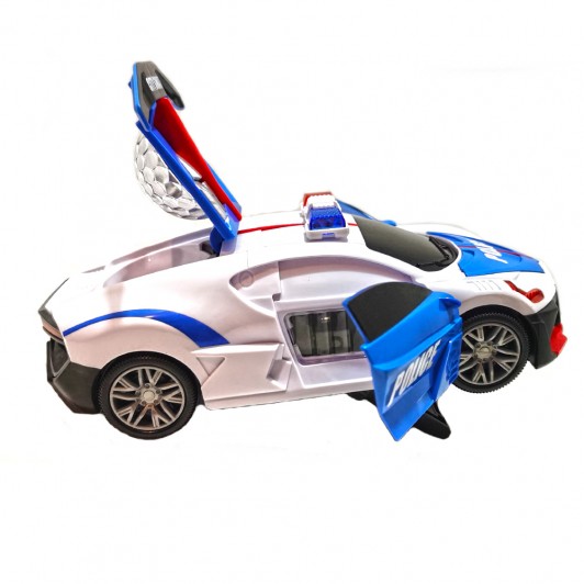 Masina politie 25 cm cu muzica si proiectie lumin Masina politie 25 cm cu muzica si proiectie lumin