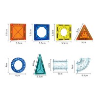 Set blocuri de constructie magnetice 68 piese