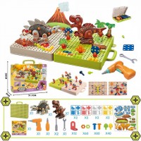 Set constructie 3D tip puzzle 4 in 1 cu dinozauri