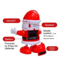 Mos Craciun care danseaza, canta colinde si lumineaza Mos Craciun care danseaza, canta colinde si lumineaza