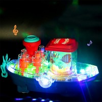 Vapor de jucarie multicolor cu roti, sunete si proiectie lumini Vapor de jucarie multicolor cu roti, sunete si proiectie lumini