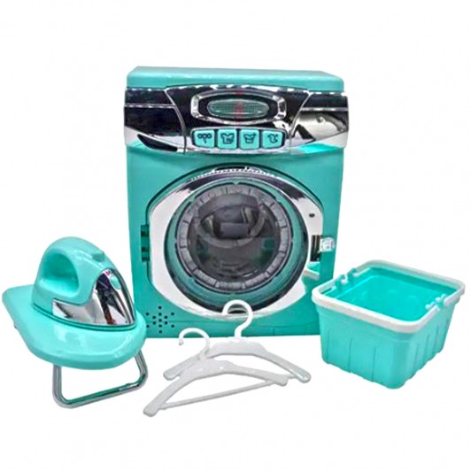 Set jucarii Masina de Spalat, Masa si Fier de Calcat, Cos Rufe si Umerase