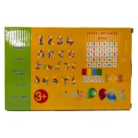 Joc matematica din lemn cu betisoare, tangram si ceas