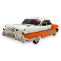 Boxa Portabila Retro 10W, Design Masina Clasica alb-rosu, Bluetooth, FM, TWS, USB, TF Card