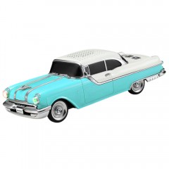 Boxa Portabila Retro 10W, Design Masina Clasica alb-bleu, Bluetooth, FM, TWS, USB, TF Card Boxa Portabila Retro 10W, Design Masina Clasica alb-bleu, Bluetooth, FM, TWS, USB, TF Card