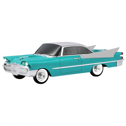 Boxa Portabila Retro 10W, Design Masina Clasica turcoaz, Bluetooth, FM, TWS, USB, TF Card