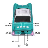 Boxa Portabila Retro 10W, Design Masina Clasica turcoaz, Bluetooth, FM, TWS, USB, TF Card