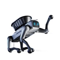 Robot caine inteligent, radiocomanda, jucarie interactiva copii, cu accesorii, alb, 6 ani+