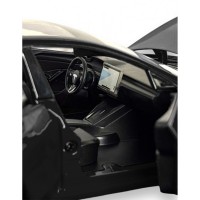 Masinuta metalica 20 cm, 1:24 Tesla Model 3, negru, deschidere usi, lumini si sunet