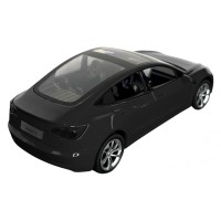 Masinuta metalica 20 cm, 1:24 Tesla Model 3, negru, deschidere usi, lumini si sunet