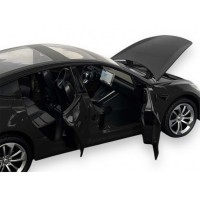 Masinuta metalica 20 cm, 1:24 Tesla Model 3, negru, deschidere usi, lumini si sunet