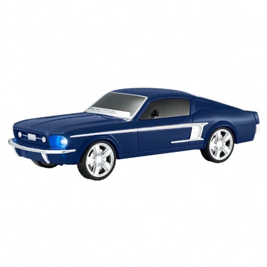 Boxa Portabila Retro 10W, Design Ford Mustang bleumarin 27 cm, Bluetooth, FM, TWS, USB, TF Card