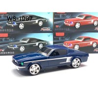 Boxa Portabila Retro 10W, Design Ford Mustang bleumarin 27 cm, Bluetooth, FM, TWS, USB, TF Card