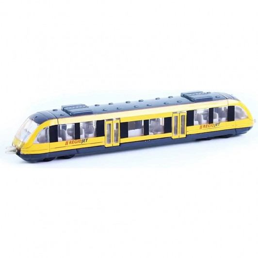 Jucărie Tren Regio pentru Copii, Model Modern, 40 cm, Design Realist, Galben/Negru, 3 ani+ Jucărie Tren Regio pentru Copii, Model Modern, 40 cm, Design Realist, Galben/Negru, 3 ani+