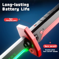 Sabie de Jucărie Interactivă pentru Copii cu Lumini LED, Efect de Scântei și Fum 75 cm Sabie de Jucărie Interactivă pentru Copii cu Lumini LED, Efect de Scântei și Fum 75 cm