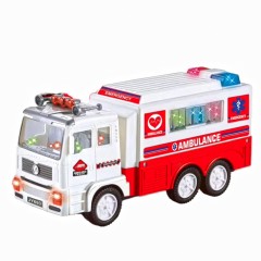 Camion Ambulanță de Jucărie 30 cm cu Lumini și Sunete – Vehicul de Salvare pentru Copii Camion Ambulanță de Jucărie 30 cm cu Lumini și Sunete – Vehicul de Salvare pentru Copii