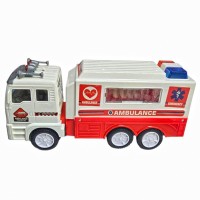 Camion Ambulanță de Jucărie 30 cm cu Lumini și Sunete – Vehicul de Salvare pentru Copii