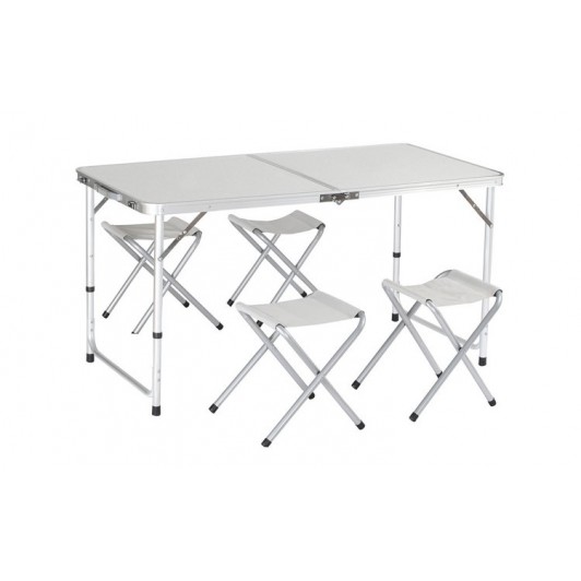 Set pentru camping - masa si 4 scaune pliante