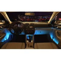 Banda decorativa auto LED 3m, pentru interior, lungime 3m