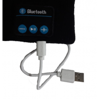 Caciula Bluetooth cu microfon si lanterna frontala, incarcare USB