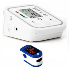 Pachet Tensiometru electronic de brat + Aparat de masurare puls - Oximetru