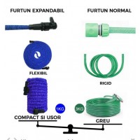 Furtun extensibil 22,5m + toate accesoriile pentru stropit incluse