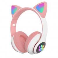 Casti Urechi de Pisica Wireless, iluminare LED, Stereo