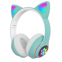 Casti Urechi de Pisica Wireless, iluminare LED, Stereo